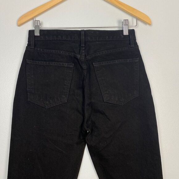 Reformation Julia High Cigarette Jean Destroyed Black - Picture 8 of 9